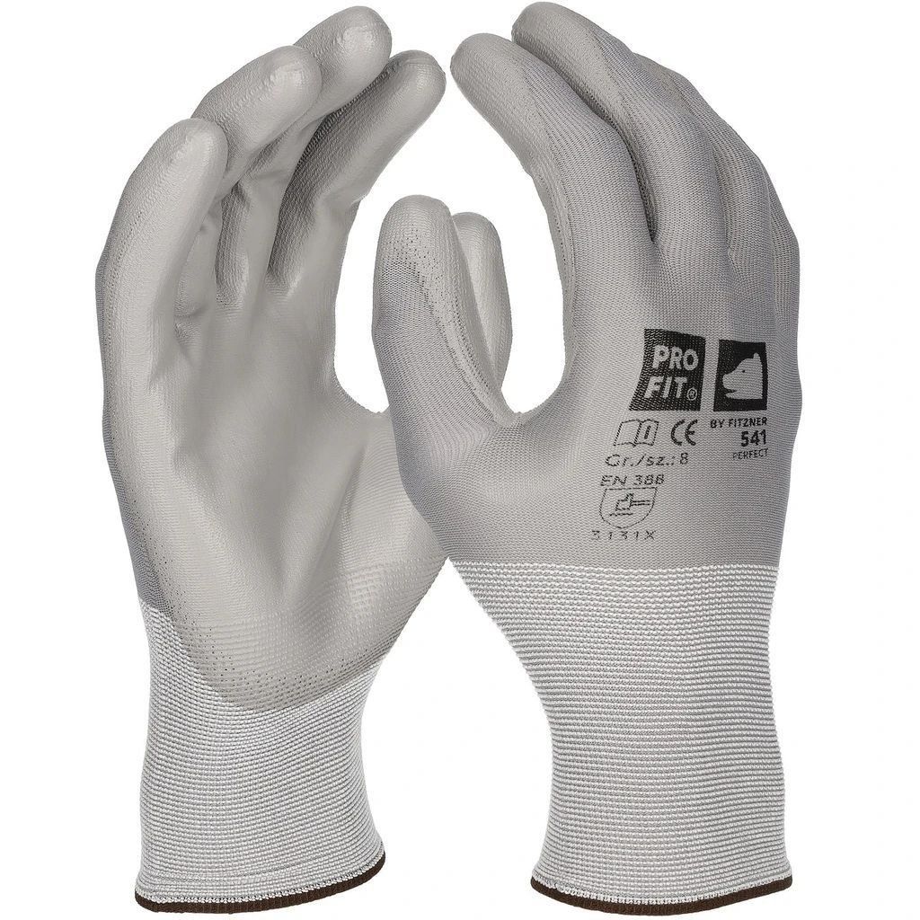 [S541-7] PU Handschuh "Perfect", grau 7 (7)
