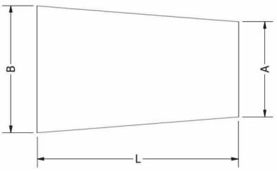 [KTP-1614-1000] Konische Stopfen (A=33.02mm B=41.0mm L=25.4mm transp.)
