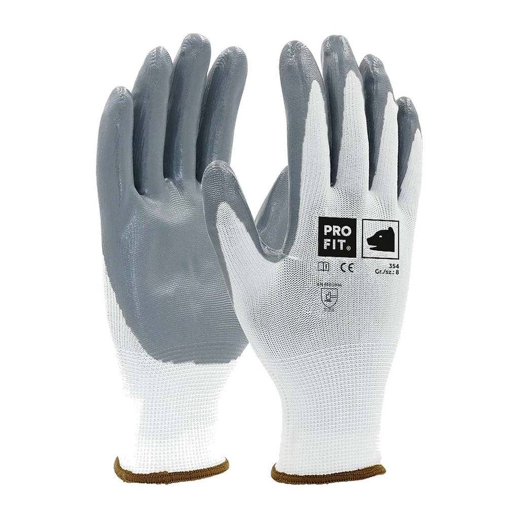 [354-7] Nitril Handschuhe, "Mega", weiß/grau (7)