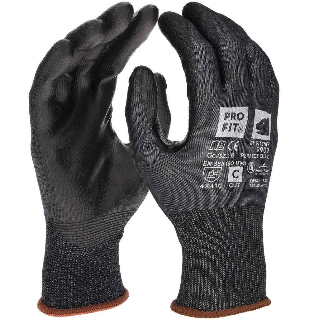 [9909-6] PU Schnittschutzhandschuh, "Perfect Cut C", schwarz (6)