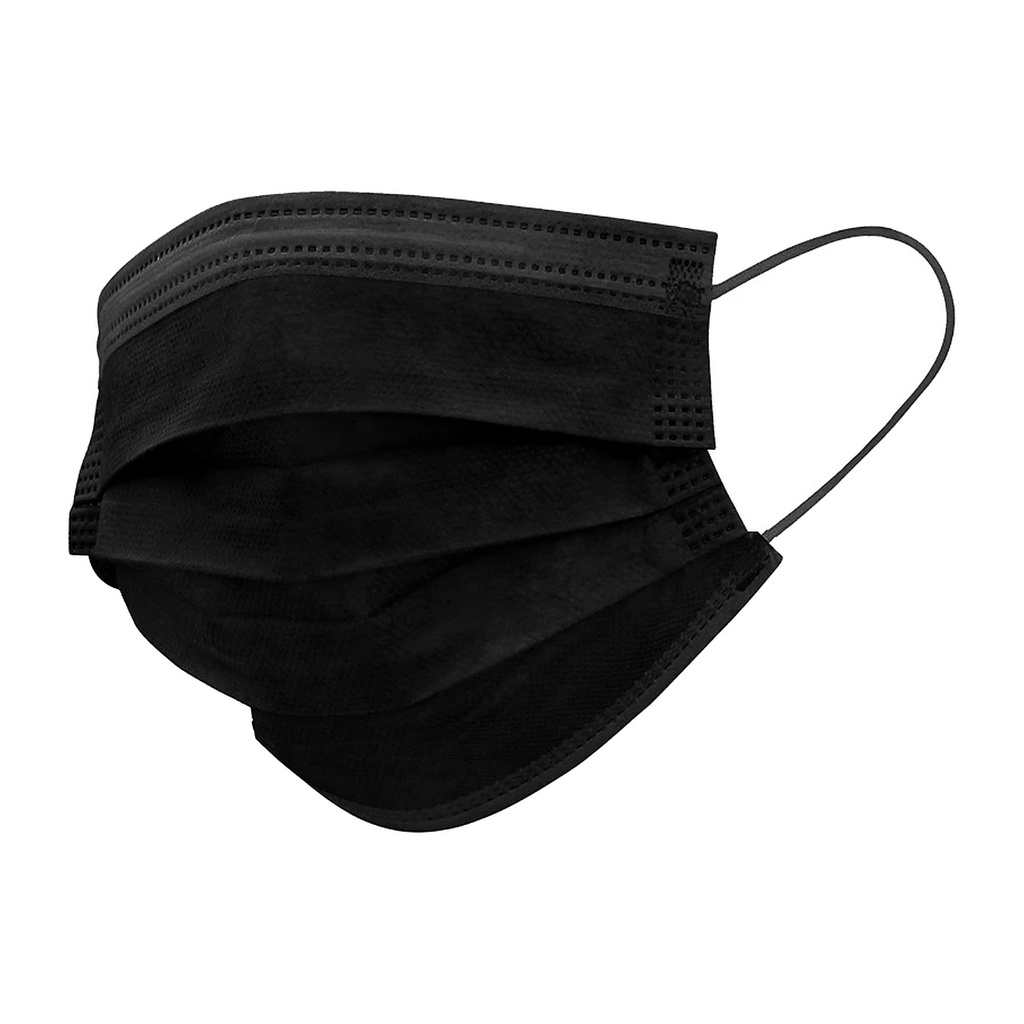 OP Mundschutz EN 14683 Typ II schwarz, 3-lagig, 50 St./Box