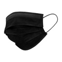 OP Mundschutz EN 14683 Typ II schwarz, 3-lagig, 50 St./Box