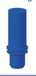 [BTC-M12] Zylindrischer Stopfen mit Fase, Anfasser und Schirm BTC (10.6mm B=14.5mm L=12.0mm rot)