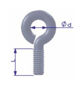 [OES-M10-20] Ösenschrauben verzinkt Nr. 48 OES (M10 L=20.0mm)