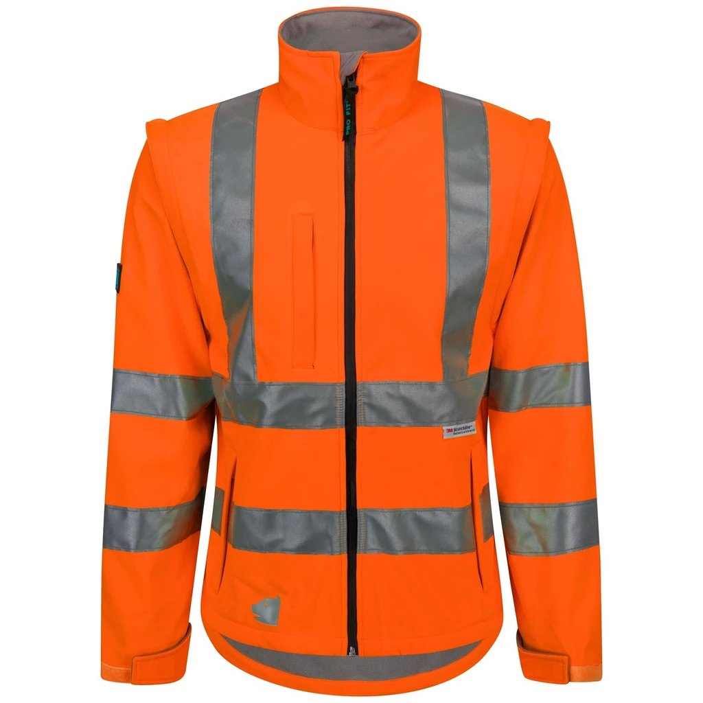 [202-M] Warnschutz-Softshelljacke, neonorange (M)