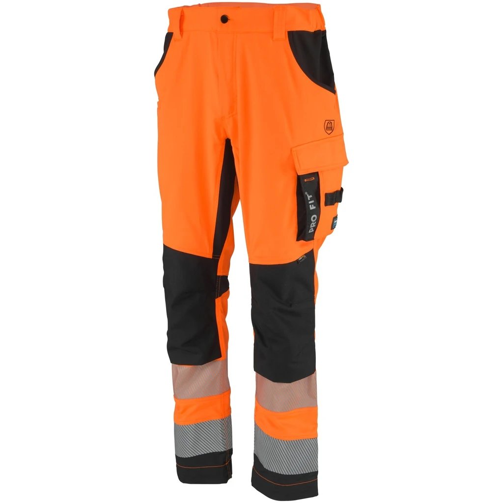 [9853-46] Warnschutzhose Stretch, Bundhose, neonorange (46)