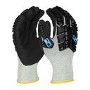 Nitril Schnittschutzhandschuh,"TPR-Protector", Level F, grün / schwarz