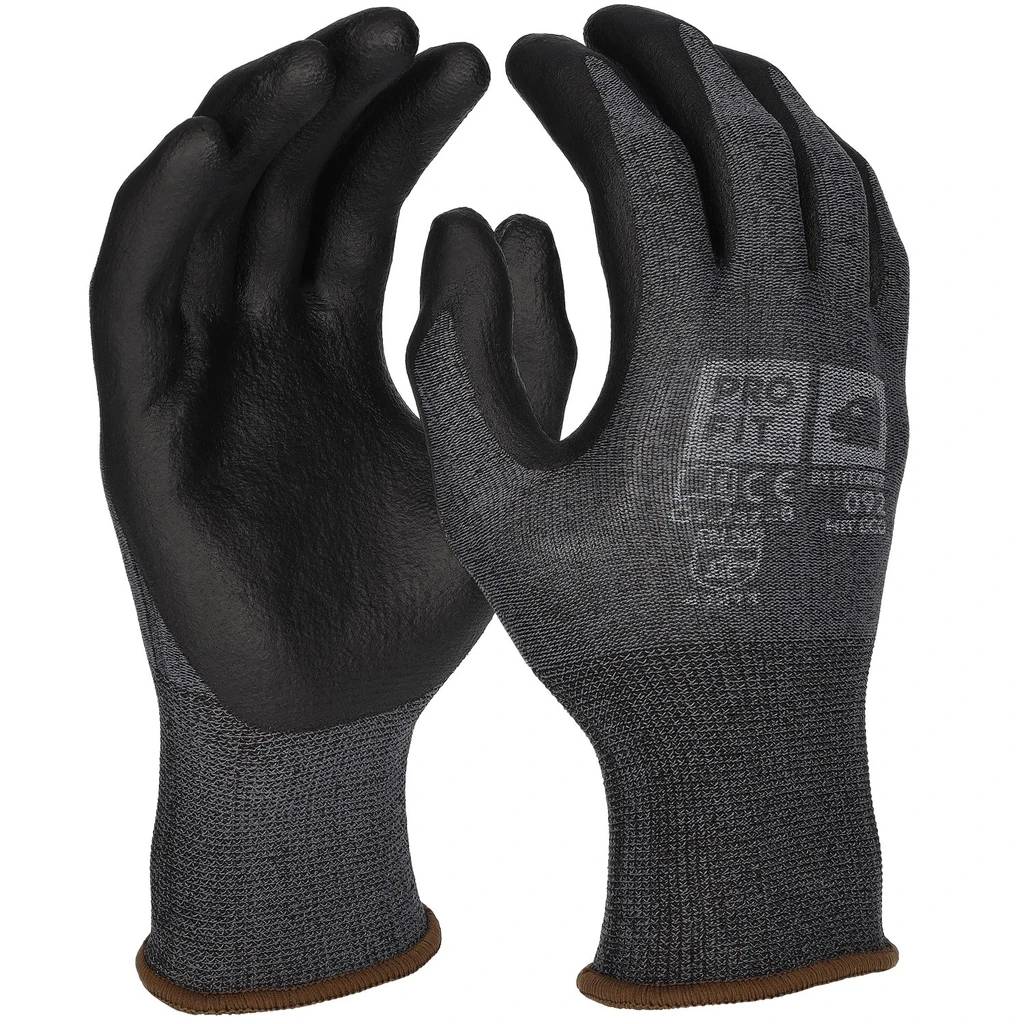 [092-8] Nitril Handschuhe, Nitrilschaum, grau/schwarz 10 (8)