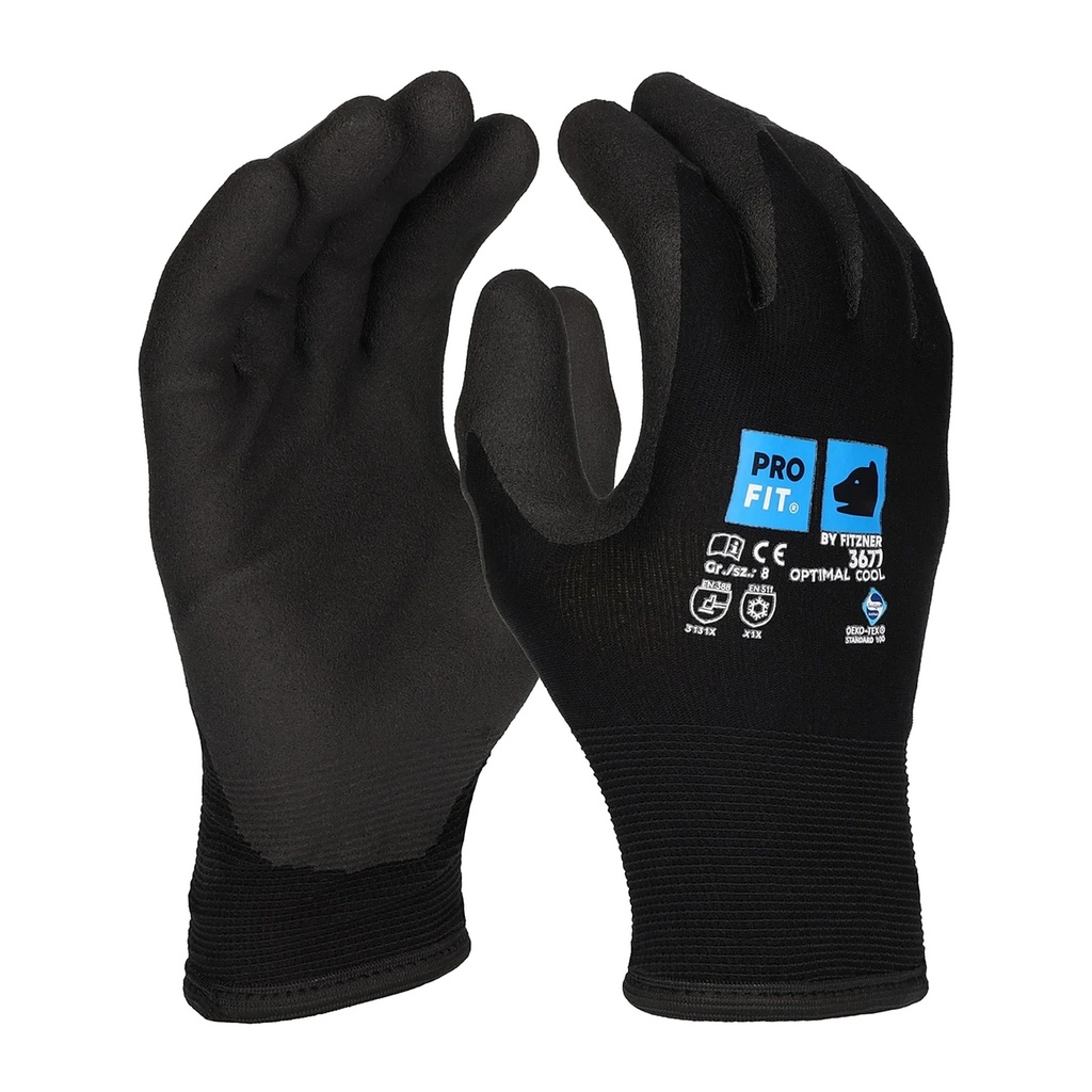 [3677-8] Winter Arbeitshandschuhe "Optimal Cool", schwarz (8)