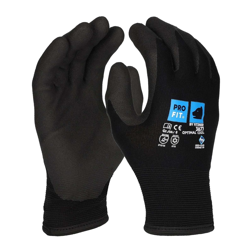 [3677-8] Winter Arbeitshandschuhe "Optimal Cool", schwarz (8)
