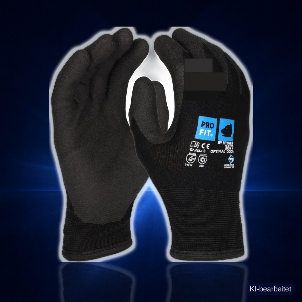 [3677-8] Winter Arbeitshandschuhe "Optimal Cool", schwarz (8)