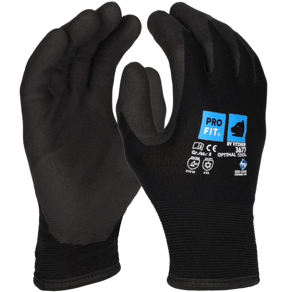 [3677-8] Winter Arbeitshandschuhe "Optimal Cool", schwarz 11 (8)