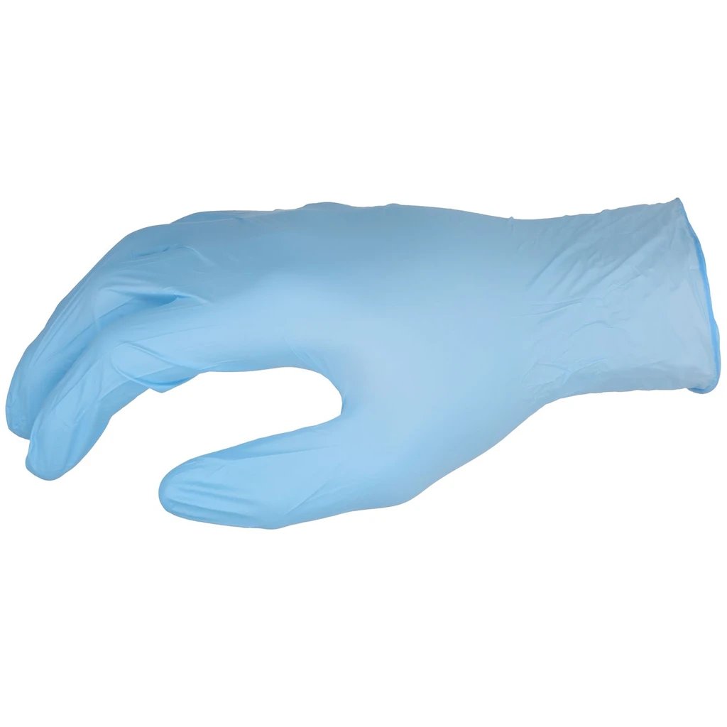 [614-S/7] Nitril Einweghandschuhe, 24 cm, blau, 100 St. M/8 (S/7)