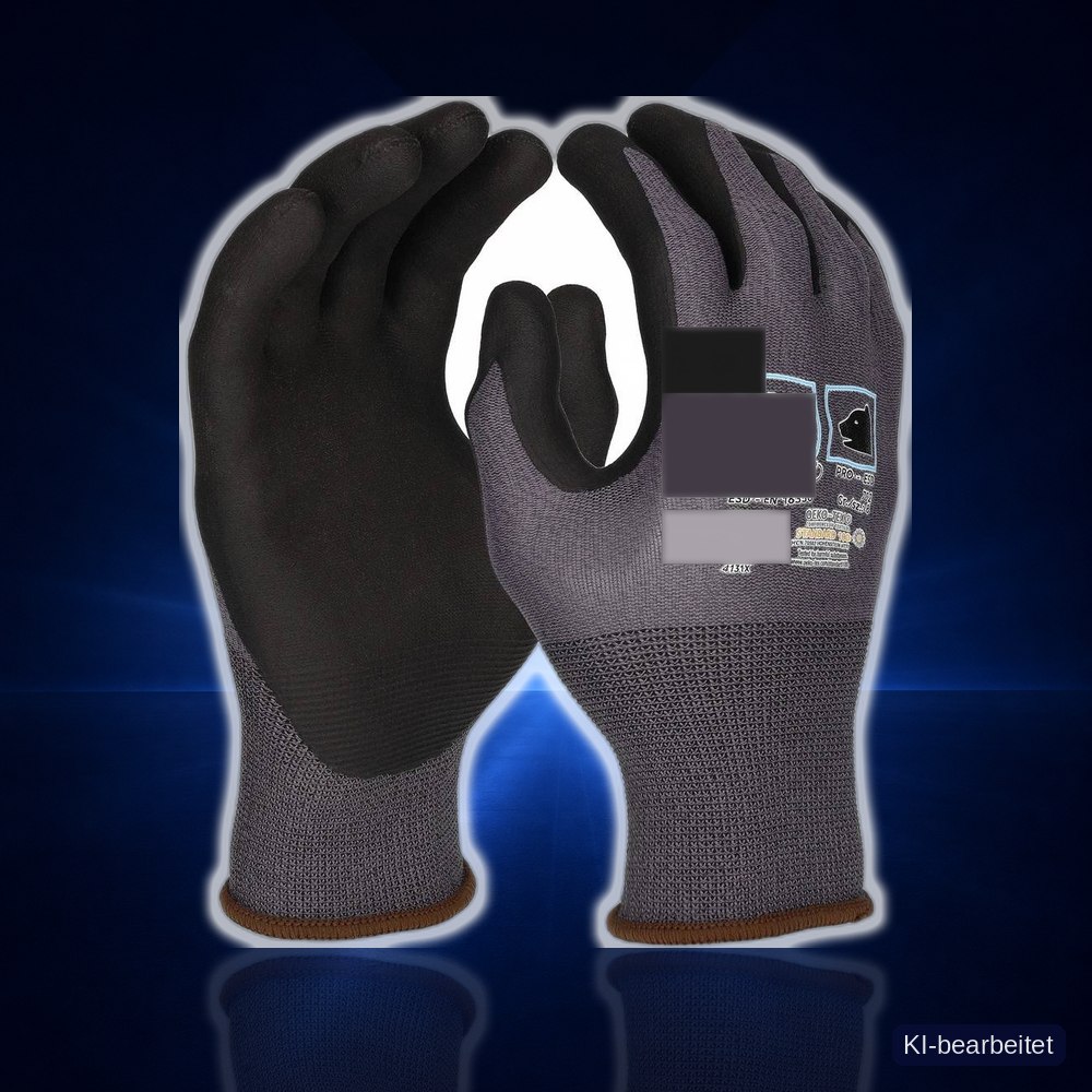 [702-6] Nitril Handschuhe, "PRO ESD", grau/schwarz, ESD - EN 16350 (6)