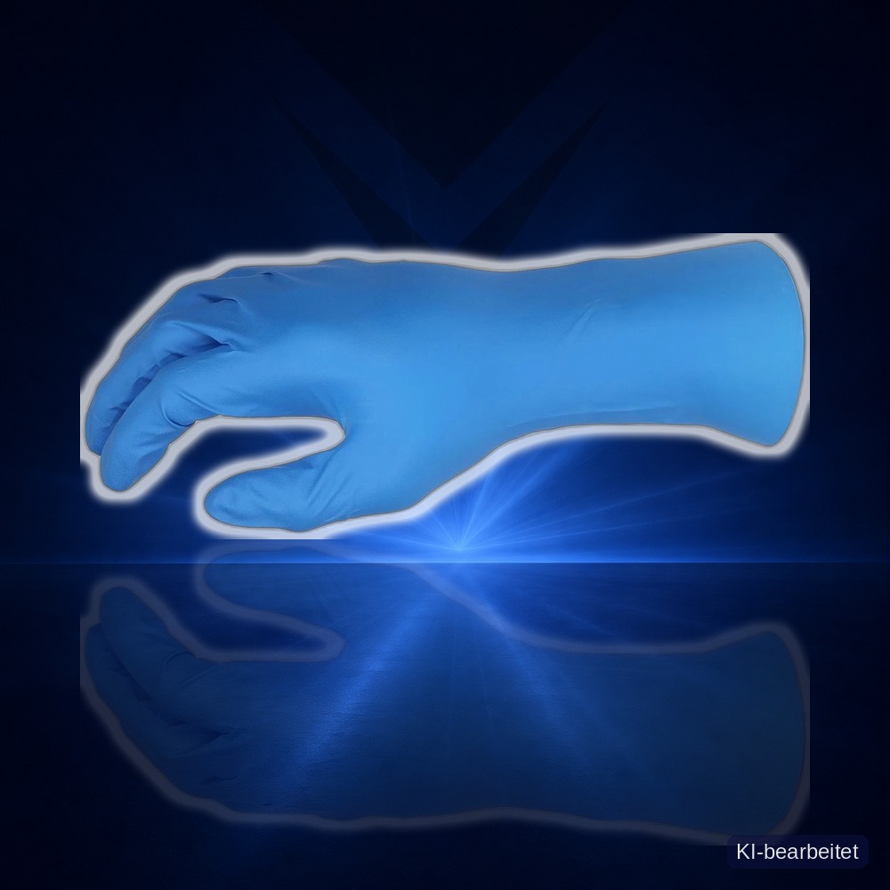 [T11371-S/7] Nitril Einweghandschuhe, High Risk, 30 cm, blau, 50 St ve/box (S/7)