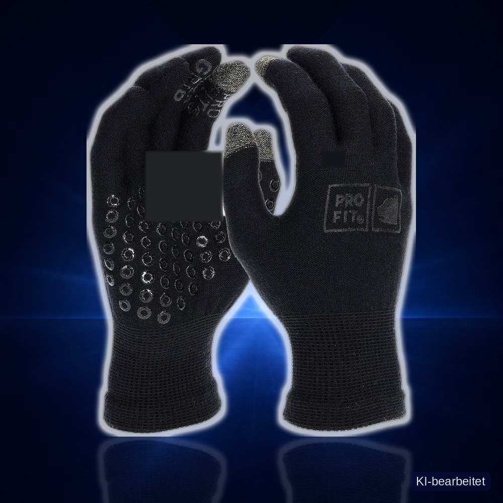 [3563-6] Merino-Wolle Handschuh mit Silikonnoppen (6)