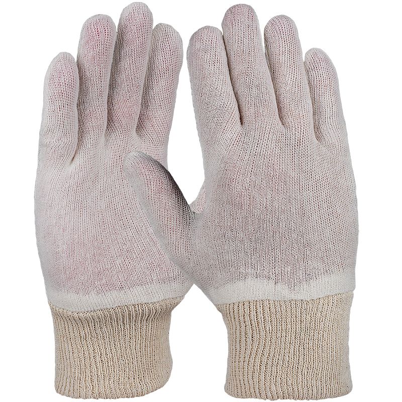 Baumwollhandschuhe, Trikot, natur, Standard, gesäumt 10