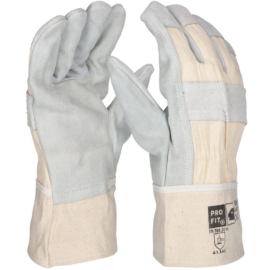 Rindspaltleder-Handschuh, "Portugal", natur/natur, Premium-Qualität 11