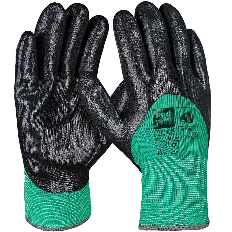 Arbeitshandschuhe Nitril, grün/schwarz