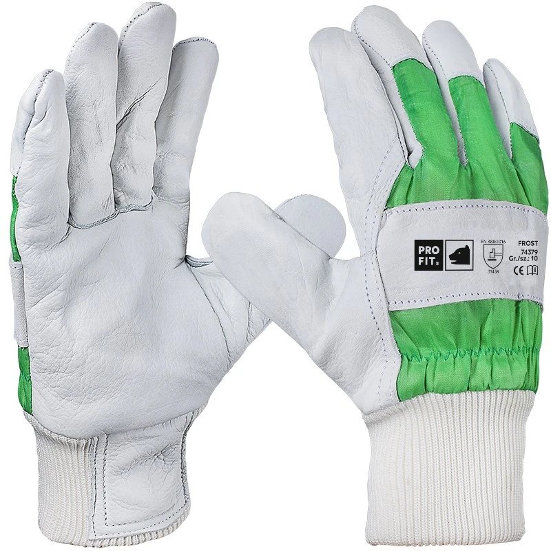 Leder Arbeitshandschuhe "Frost", Strickbund, gefüttert 11