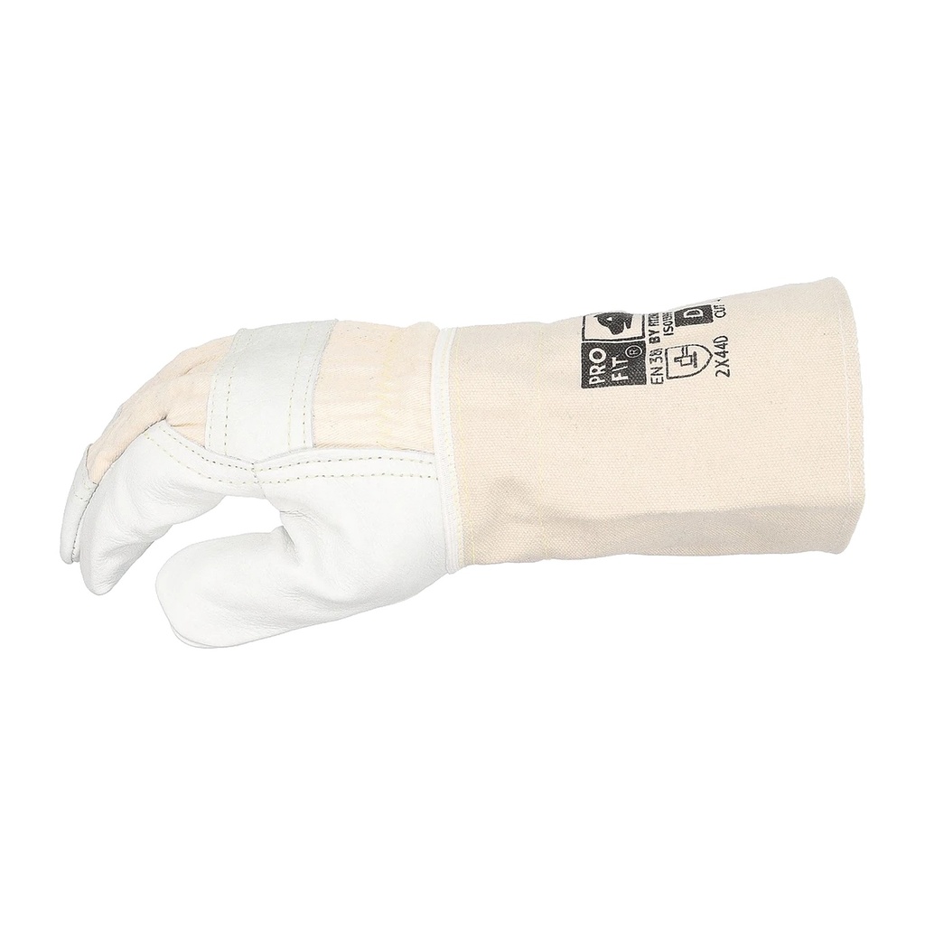 [90115-9] Rindvollleder Schnittschutzhandschuh, "See", Level D, 15cm Stulpe (9)