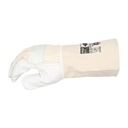 Rindvollleder Schnittschutzhandschuh, "See", Level D, 15cm Stulpe
