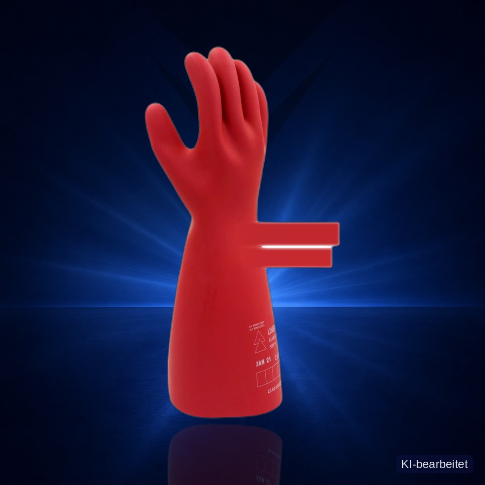 [703-9] Elektriker Handschuhe 1000V, rot, Klasse 0, 41 cm (9)