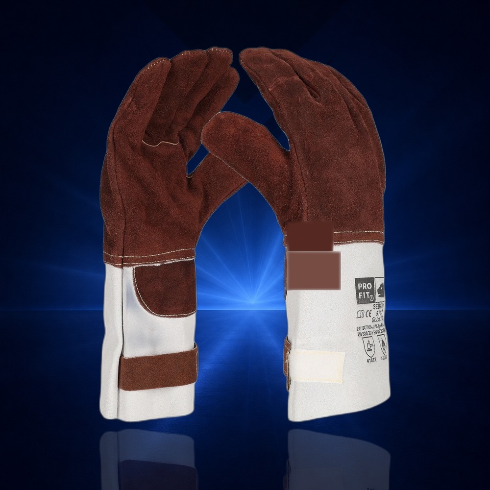 [511817] Sebatanleder-5-Fingerhandschuh, mit Klett, 35 cm, normale Spaltstulpe 10
