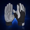 Mechaniker Handschuh, mit Klett, grau, schwarz 8