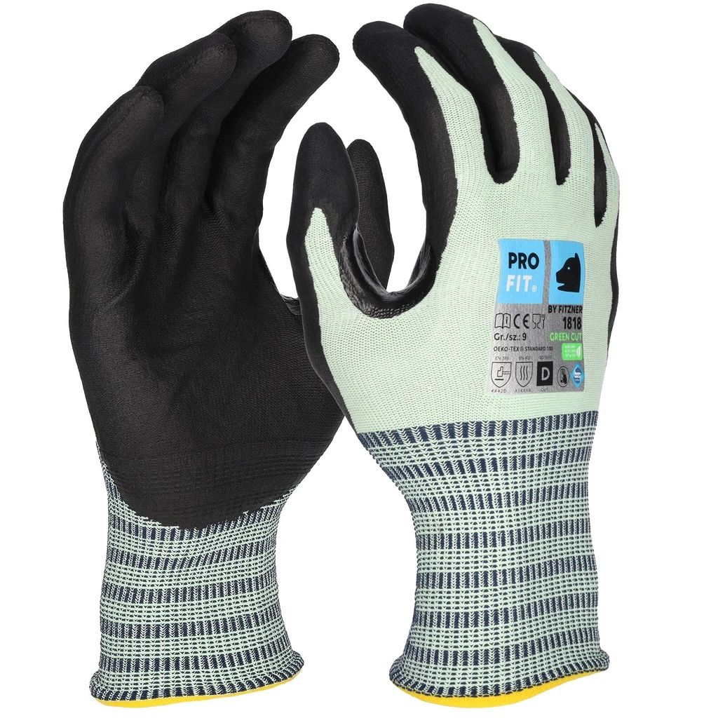 [1818-6] Nitril Schnittschutzhandschuh "Green Cut D", recycelter Liner 6 (6)