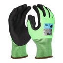 Nitril Schnittschutzhandschuh "Hit Cut D", neongrün/schwarz