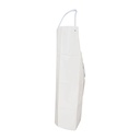 PVC Schürze, Latzschürze, 90 x 120 cm, weiß