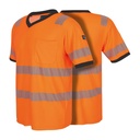 Warnschutz T-Shirt, neonorange, mit UV-Schutz S