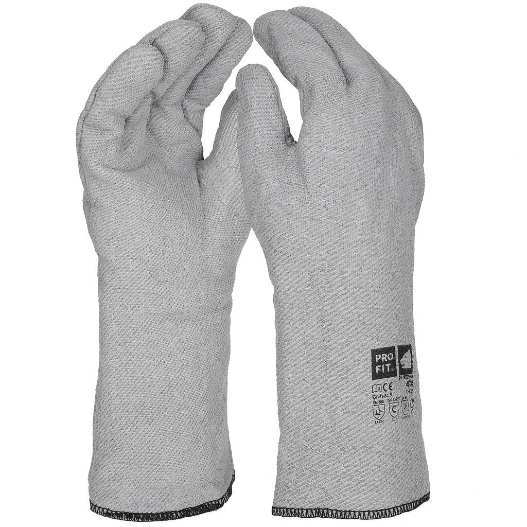 Nitril Hitzeschutzhandschuh, "Therm", 35 cm, grau 9