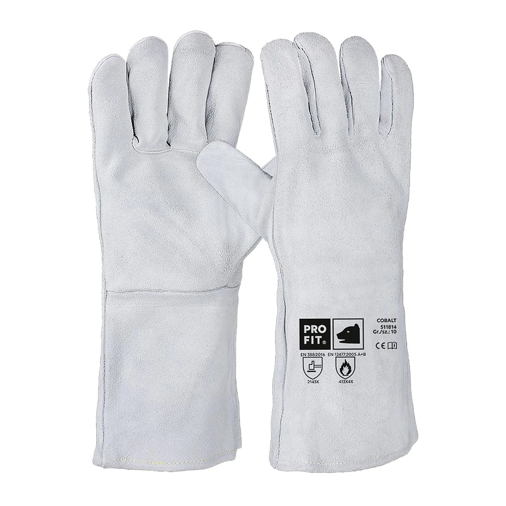 [511814-10] Schweißerhandschuh Rindspaltleder, "Cobalt", Kevlar® -Garn 10