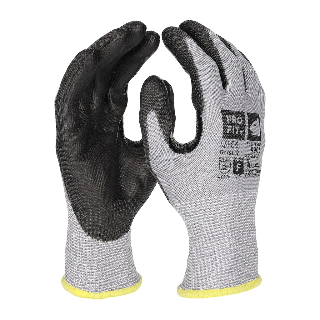[9906-6] PU Schnittschutzhandschuh "Perfect Cut F", grau 12 (6)