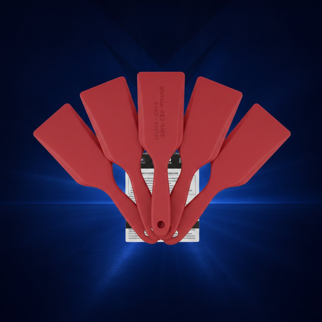 [400DIV1118CALR] Spachtel rot, hart, 5 Stück