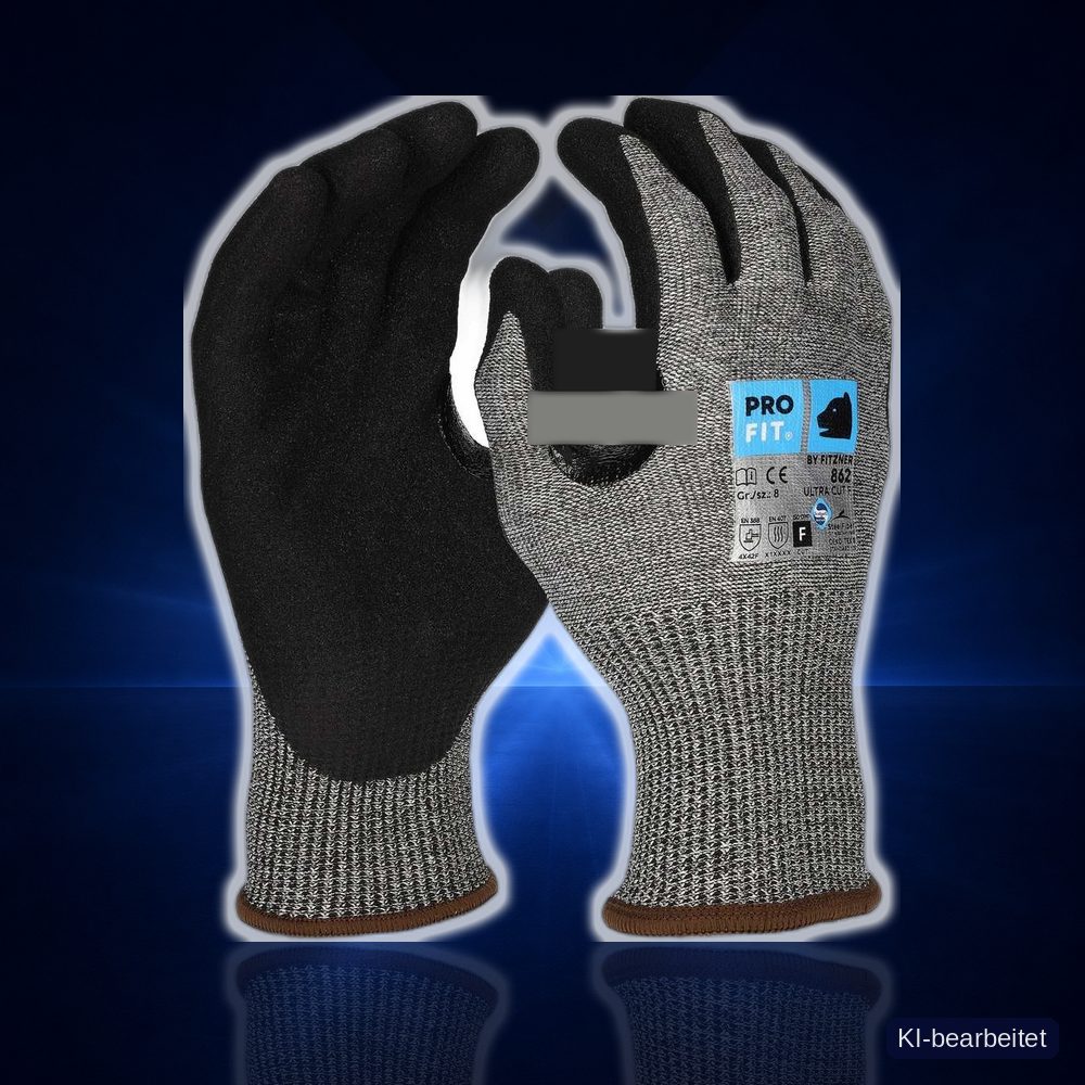 [862-6] Nitril Schnittschutzhandschuh "Ultra Cut F", grau/schwarz 9 (6)