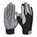 Mechaniker Handschuh, mit Klett, grau, schwarz 10