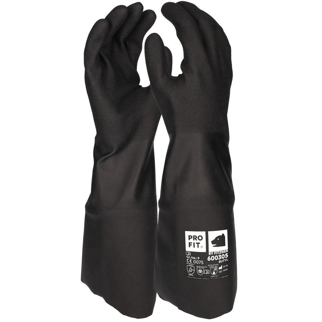 Butyl Handschuh, 38 cm non-cut, 0.5mm, (20 mil), 8