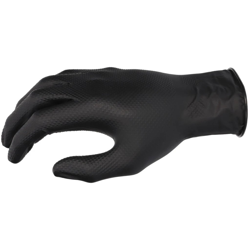 [S110-M/8] Nitril Einweghandschuhe, Diamant, 24 cm, schwarz, 50 St. XXL/11 (M/8)